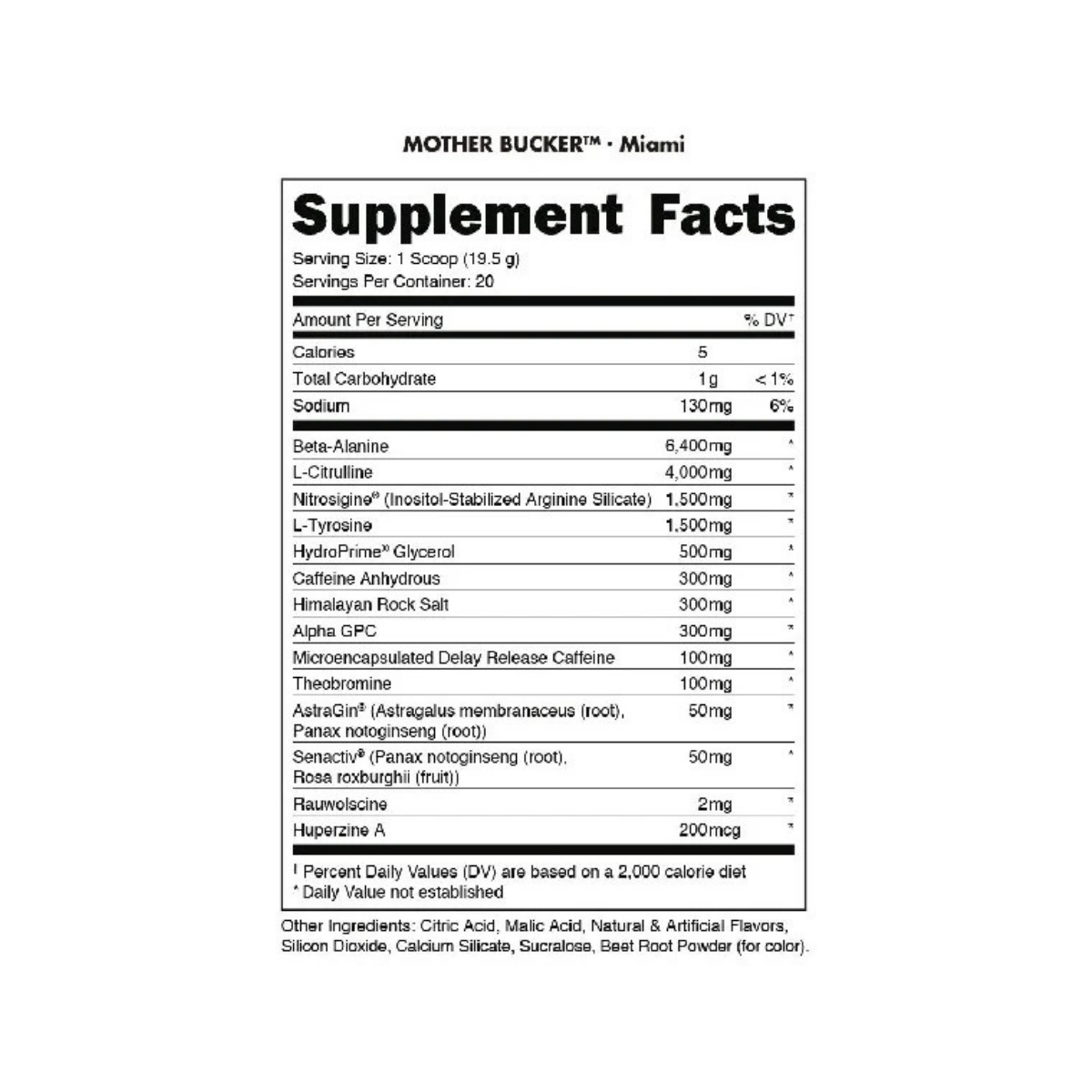 Mother Bucker Pre-Workout