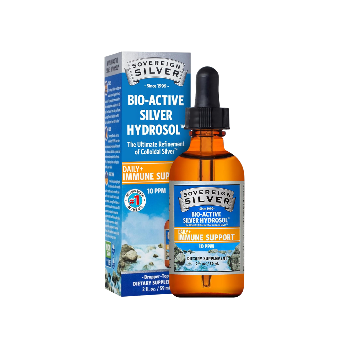 Bio-Active Silver Hydrosol – Dropper-Top