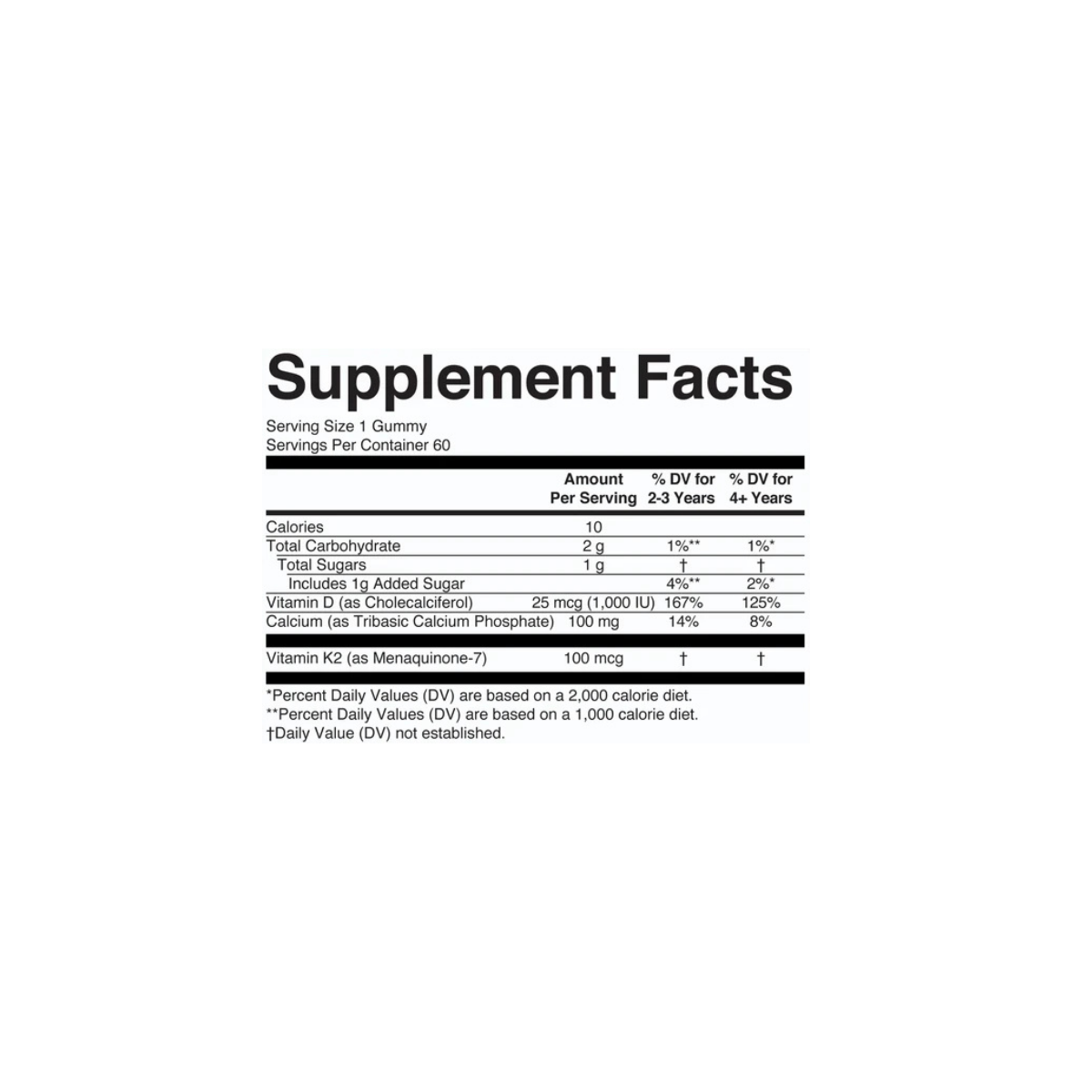 Vitamin K2+D3 Calcium Gummies