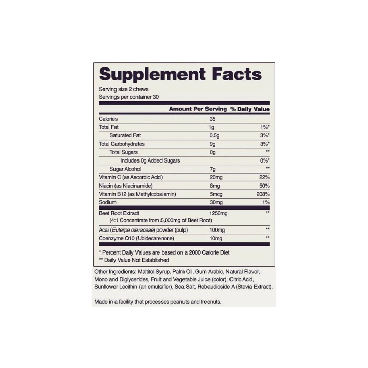 Nitric Oxide Beet Soft Chews