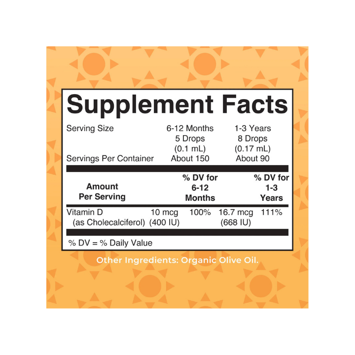 Infant & Toddler Vitamin D3 Liquid Drops