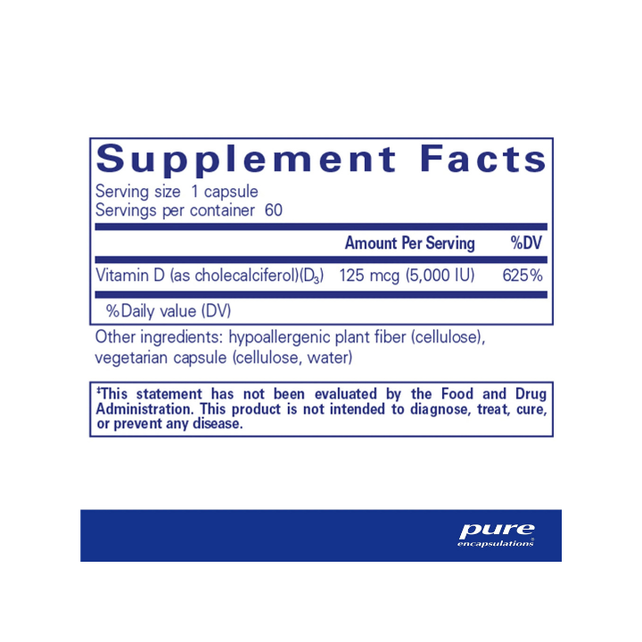 Vitamin D3 125mcg (5,000 IU)