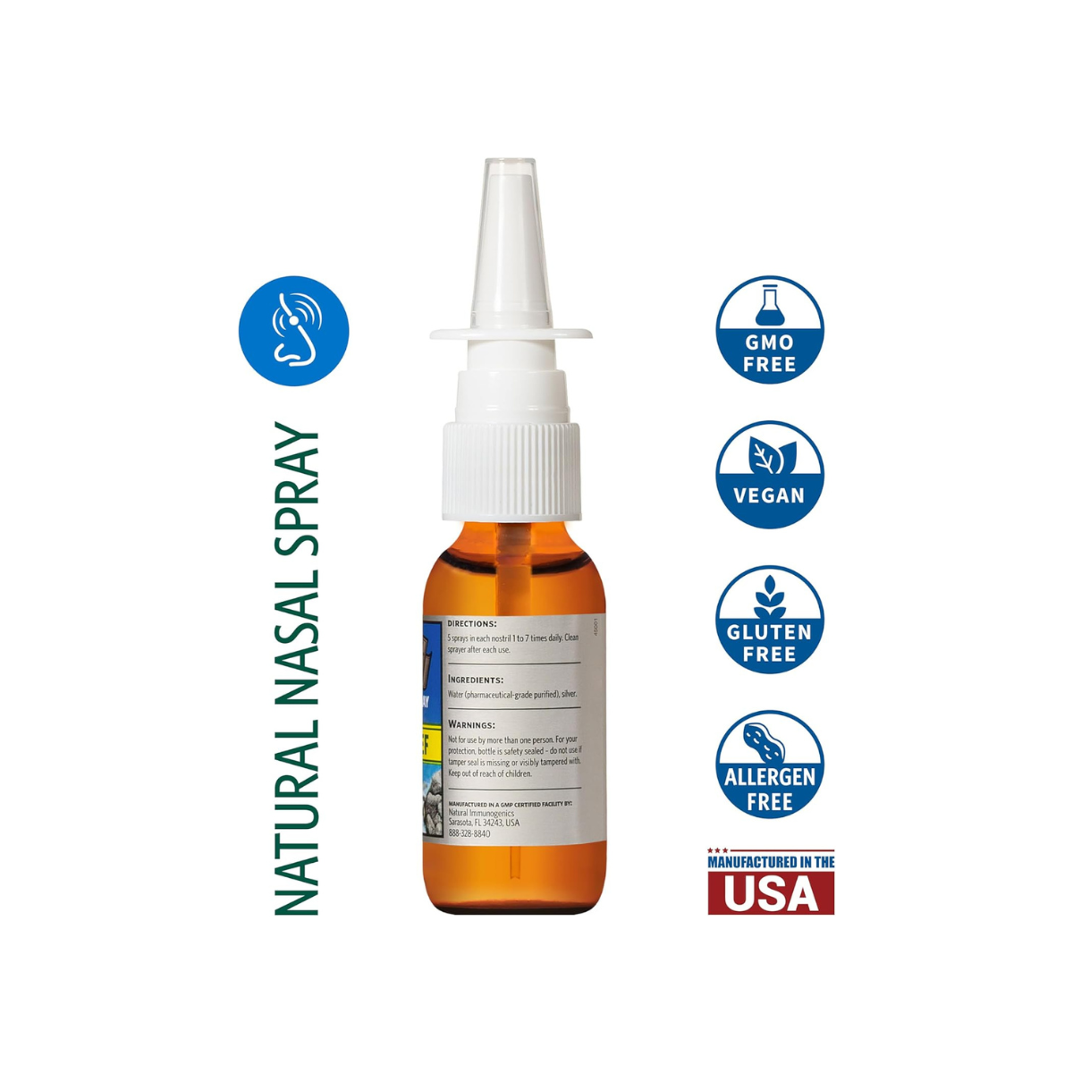Bio-Active Silver Hydrosol Natural Nasal Spray