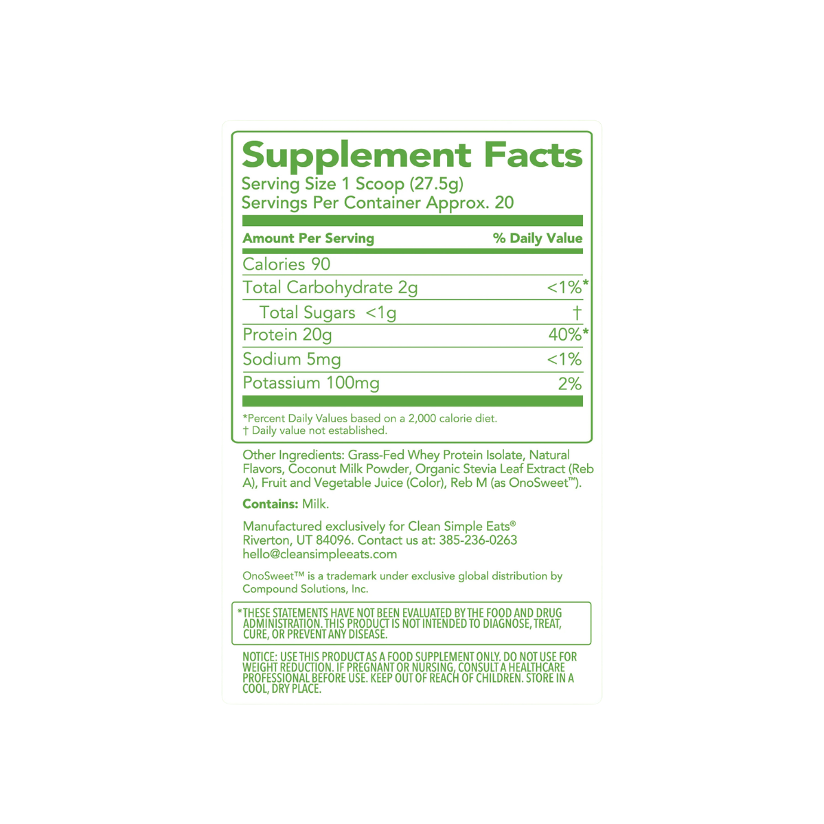 Clear Protein Powder
