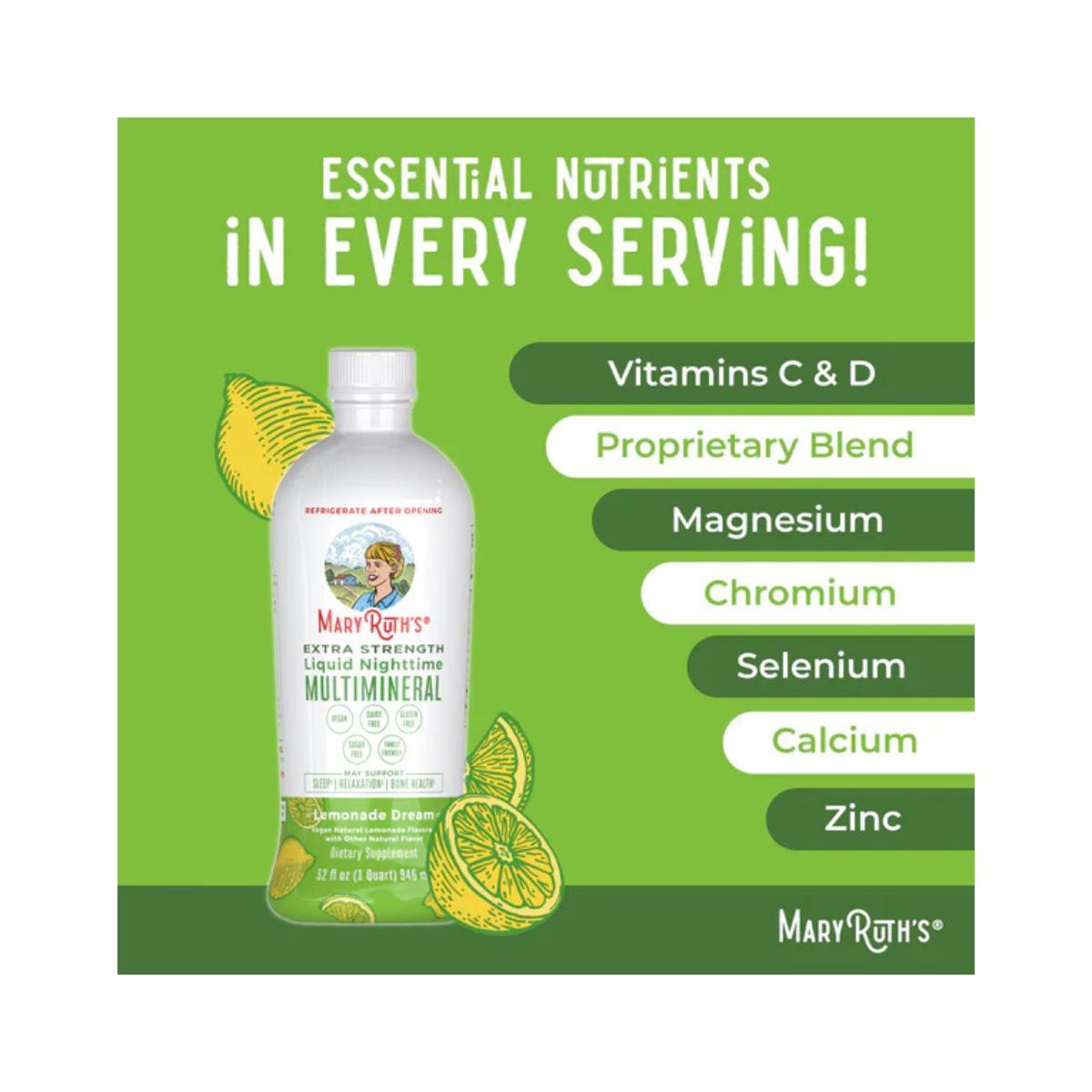 Extra Strength Liquid Nighttime Multimineral