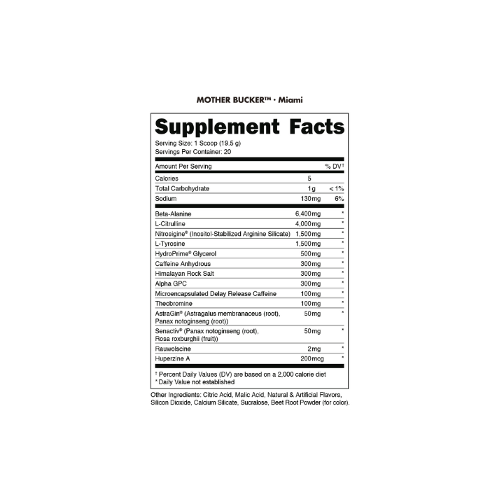 Mother Bucker Pre-Workout
