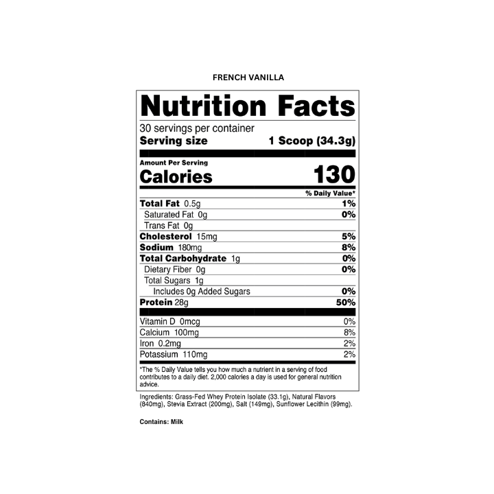 100% Grass-Fed Whey Protein Isolate